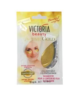 Victoria Beauty Kolagenová zlatá oční maska s kyselinou hyaluronovou