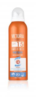Victoria beauty Ochranný pleťový a tělový sprej SPF15 s vitamínem E 150 mL