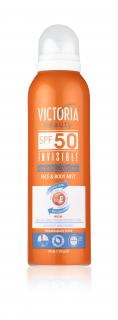 Victoria beauty Ochranný pleťový a tělový sprej SPF50 s vitamínem E 150 mL