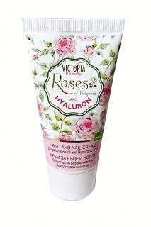 Victoria Beauty Roses and Hyaluron Krém na ruce a nehty s kyselinou hyaluronovou 50 ml