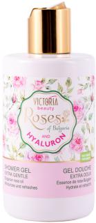 Victoria Beauty Roses and Hyaluron Sprchový gel s růžovým olejem a kyselinou hyaluronovou, 250 ml