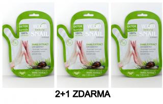Victoria Beauty Snail extract Hydratační maska na ruce se šnečím extraktem 2+1 ZDARMA, 3 ks