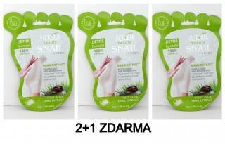 Victoria Beauty Snail Extract Výživná maska na chodidla se šnečím extraktem 2+1 ZDARMA, 3 ks