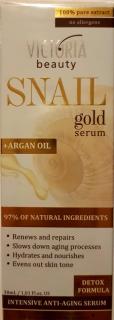 Victoria Beauty SNAIL gold Vyhlazovací pleťové sérum se šnečím extraktem a arganovým olejem 30 ml