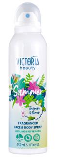 Victoria beauty Summer Osvěžující mlha na obličej a tělo Jasmín a limetka 150 mL