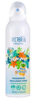 Victoria beauty Summer Osvěžující mlha na obličej a tělo Mango a ananas 150 mL