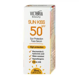 Victoria beauty SUN KISS Ochranné voděodolné pleťové sérum SPF50 s kyselinou hyaluronovou 30 mL