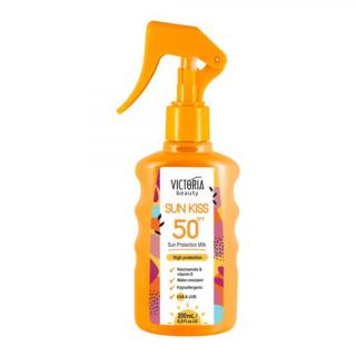 Victoria beauty SUN KISS Vysoce ochranné voděodolné tělové mléko SPF50 s kyselinou hyaluronovou 200 ml