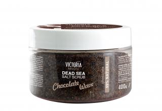 Victoria beauty Tělový peeling se solí z Mrtvého moře s vůní čokolády  400 g