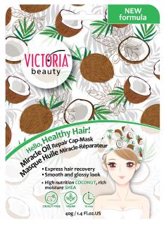 Victoria Beauty Výživná kokosová maska na vlasy ve tvaru čepice 40 g