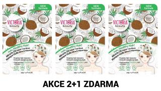 Victoria Beauty Výživná kokosová maska na vlasy ve tvaru čepice  AKCE 2+1 ZDARMA 3 ks40 g