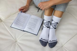 Silné merino ponožky bílé 35-38