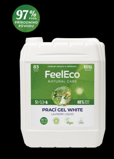 FeelEco Prací gel White 5l, 83PD