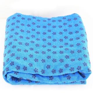 Protiskluzový ručník na jógu Modrá