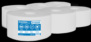 Toaletní Papír Jumbo průměr 19cm/2vr. bílý recykl bal/6rol (214)