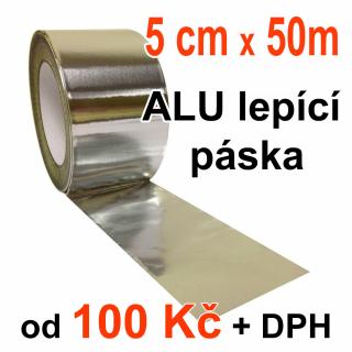 ALU páska, hliníková samolepící páska, od 100 Kč počet ks v balení: 5 ks