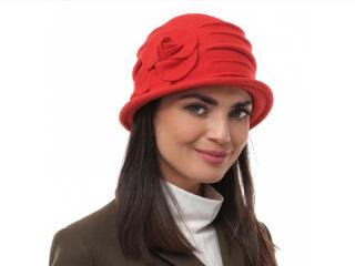 Dámský vlněný klobouk Rose červený Velikost: 57/58 cm