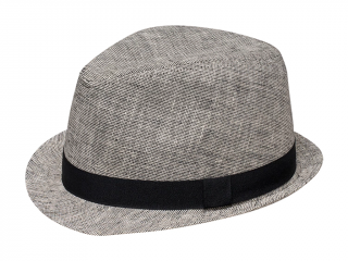 Unisex trilby klobouk Hubert šedý Velikost: 58/59 cm