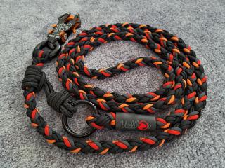 NA ZAKÁZKU Vodítko paracord 300 cm posuvné FROG BLACK použitý paracord: normální