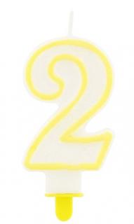 Číslo 2 žlutá