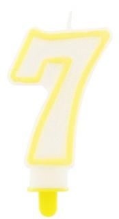 Číslo 7 žlutá