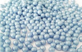 Cukrové perly 4 mm perleťově světle modré 50 g