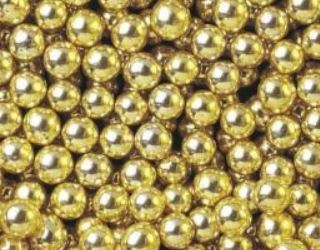 Cukrové perly 8,5 mm zlaté 50 g