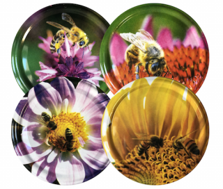 Víčko včelka na květu TO82 MIX Množství: 3 krabice (1500ks)