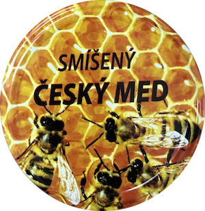 Víčko včelky na plástu Český med smíšený TO82 Množství: Krabice (500ks)