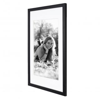 CORK - černý dřevěný rámeček na fotky: 21x29,7cm - A4, zasklení: Sklo