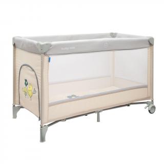 Baby Mix cestovní postýlka Vrabci, béžová