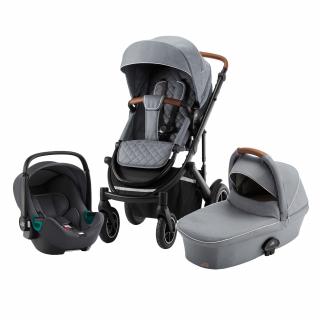 Britax Römer Set kočárek Smile III + hluboká korba + autosedačka Baby Safe 3 i-Size, Nordic Grey