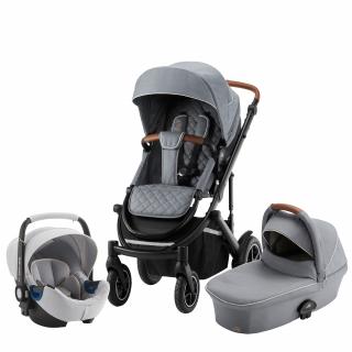 Britax Römer Set kočárek Smile III + hluboká korba + autosedačka, Nordic Grey