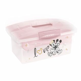 KEEEPER Cestovní box s přihrádkou na hračky, léky, kosmetiku "Minnie", Severská růžová