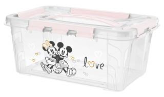 KEEEPER Domácí úložný box  Mickey & Minnie , Pastelová růžová S