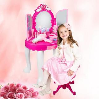 Kinderplay dětský toaletní stoleček pro princezny, růžová