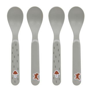 Lässig BABIES sada 4 lžiček Spoon Set PP/Cellulose Little Forest fox