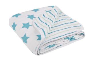 Lässig deka Cozy Blanket 120x120 - stars stripes boys