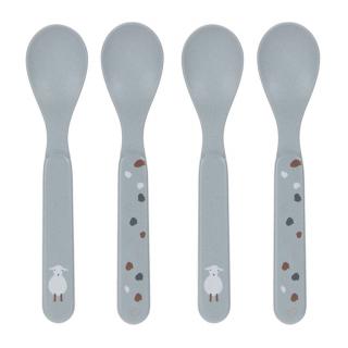 Lässig lžičky 4ks Spoon Set PP/Cellulose Tiny Farmer Sheep/Goose blue