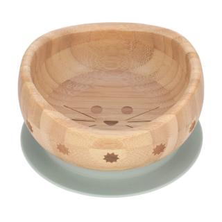 Lässig miska Bowl Bamboo Wood Little Chums cat