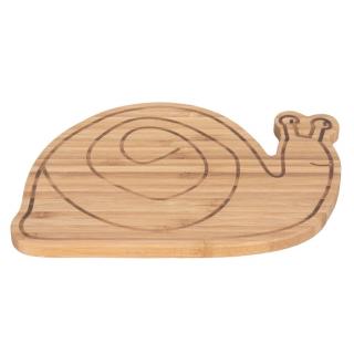 Lässig snídaňové prkénko Breakfast Board Bamboo Wood Garden Explorer snail