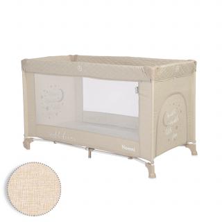 Lorelli Cestovní postýlka Noemi 1 vrstva, FOG BEIGE STAR