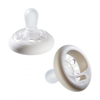 Šidítko, breast-like, silikon Natural, 0-6m, 2ks
