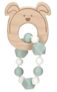 Teether Bracelet Wood/Silicone Little Chums dog