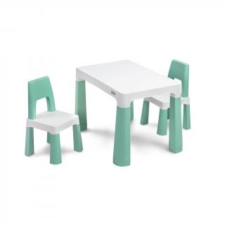 Toyz Dětský set stoleček se 2 křesílky Monti, mint