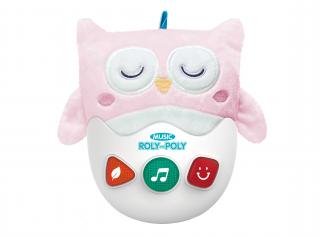 WIKY Roly-poly plyšová sova s efekty 17cm