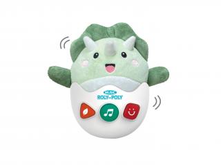 WIKY Roly-poly plyšový dino s efekty 20cm