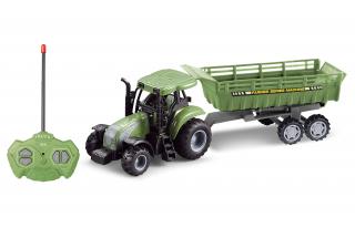 WIKY Traktor s vlečkou RC na dálkové ovládání 37 cm