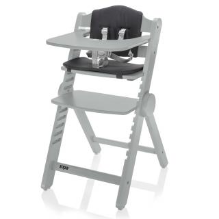 ZOPA Dřevěná jídelní židlička Clipp & Clapp, Grey