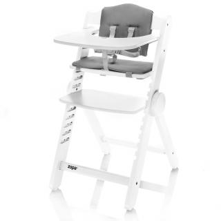 ZOPA Dřevěná jídelní židlička Clipp & Clapp, White